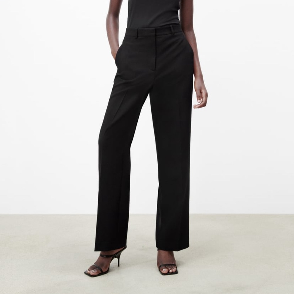 ZARA Menswear Style Black Wide Leg Trouser